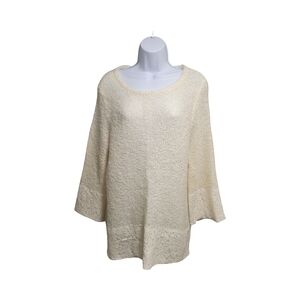 Chico's Ivory Textured Knit Top
